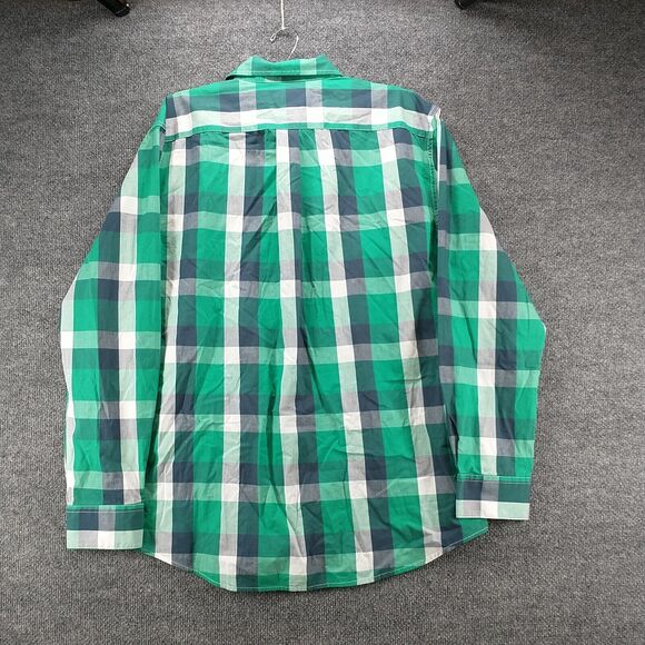 Double Pump Mens Pearl Snap Shirt Multi Large Plaid Long Sleeve Pockets Cotton - Picture 5 of 12